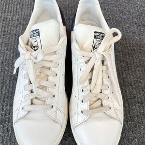 Adidas Stan Smith White and Navy Sneakers